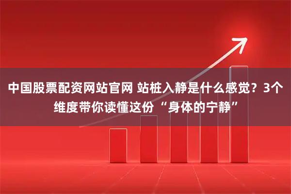 中国股票配资网站官网 站桩入静是什么感觉？3个维度带你读懂这份 “身体的宁静”